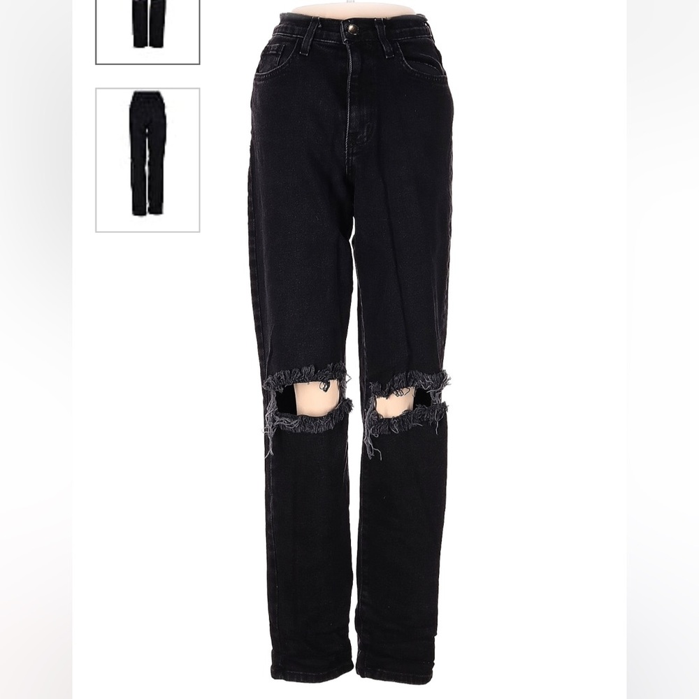 NEW black denim jeans VIBRANT MIU 24 high rise